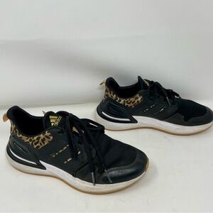 Adidas Black and Animal Print Sneakers